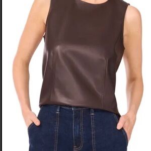 NWOT Kirious Los Angeles size L - fits small/medium Faux Leather Crop Top.